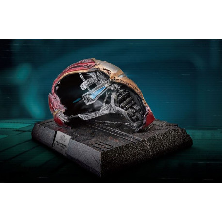 Avengers Endgame Estatua Master Craft Iron Man Mark50 Helmet Battle Damaged 22 cm