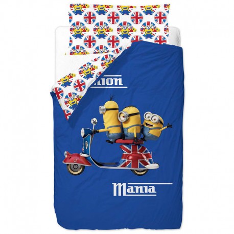 Dekbedovertrek Minions Engeland 90 cm