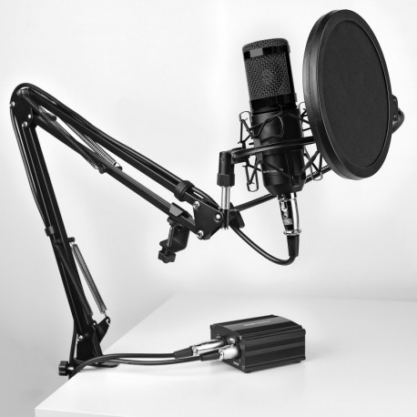 Micrófono Mars Gaming MMICKIT Negro + 6 Accesorios