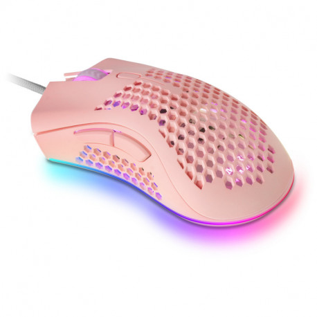 MMEX Souris de jeu Mars rose 32000 DPI