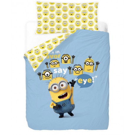 Dekbedovertrek Minions Engeland 90 cm