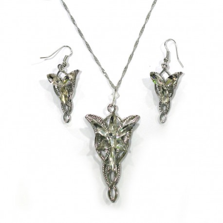 Set earrings and pendant Star of the Evening - Arwen