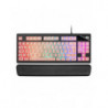 Teclado Mars Gaming MKAX Iluminación RGB Rosa