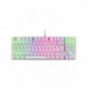 TecladoMars Gaming MKREVOPRO Blanco RGB Switch Marrón