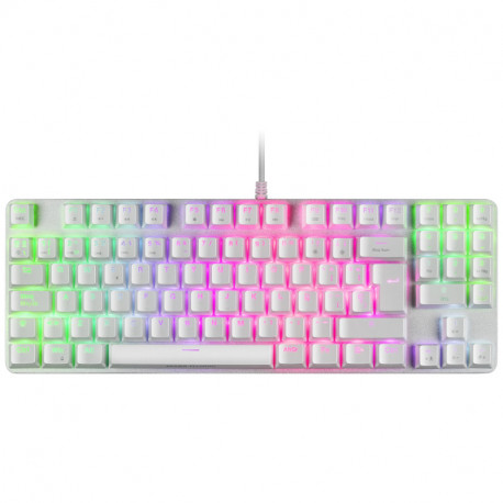 TecladoMars Gaming MKREVOPRO Blanco RGB Switch Marrón