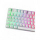 TecladoMars Gaming MKREVOPRO Blanco RGB Switch Marrón