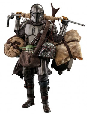 Star Wars The Mandalorian Pack de 2 Figuras 1/6 The Mandalorian & Grogu Deluxe Version 30 cm