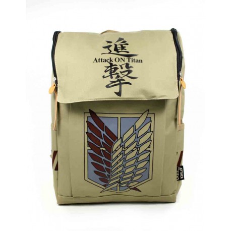 Mochila verde militar Attach on Titan