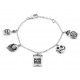 Pulsera de oro blanco Jack y Sally Pesadilla Antes de Navidad
