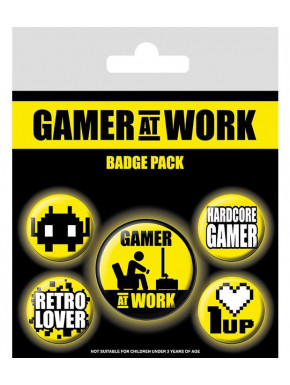 Jeu de badges Gamer at Work