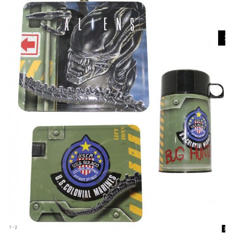 Alien Set, sandwich maker, water bottle thermos Marines Colonial