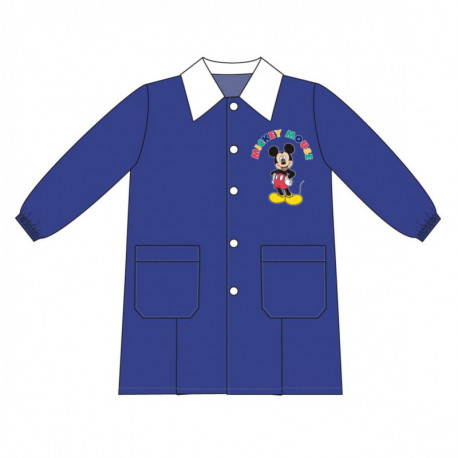 Tablier scolaire bleu de Mickey Mouse