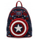 Mini Mochila Marvel Capitán América Escudo Floral