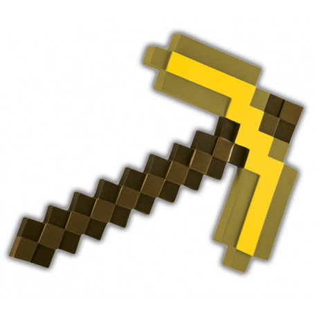 MINECRAFT - Gold Pickaxe PP Plastic Replica x1