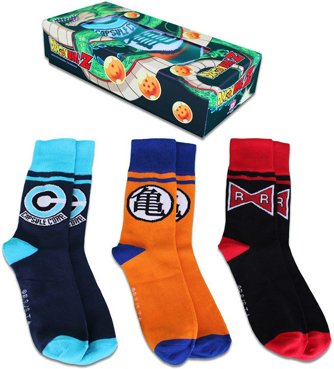 Pack de 3 calcetines Dragon Ball con logos