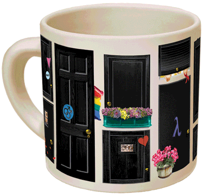Taza térmica con diseño de gays famosos