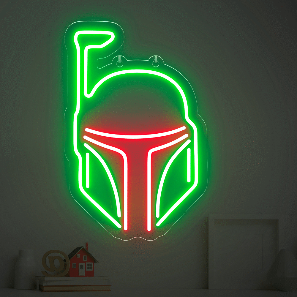 Neón LED Boba Fett Mandaloriano Star Wars